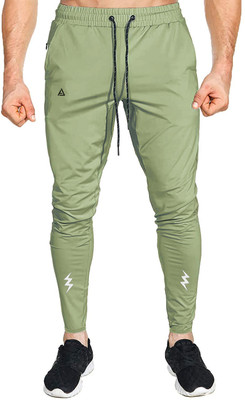 AVOLT Solid Men Light Green Track Pants