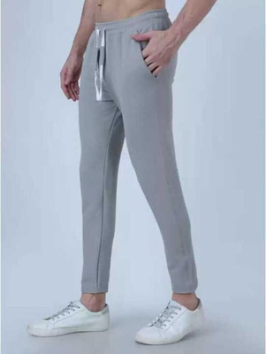 swi stylish Solid Men Grey Track Pants