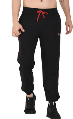 Muffy Solid Men Black Track Pants