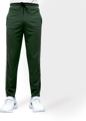 Nuvetra Solid Men Olive Track Pants