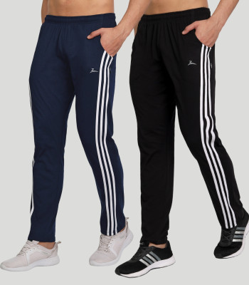 Zeffit Striped Men Dark Blue, Black Track Pants