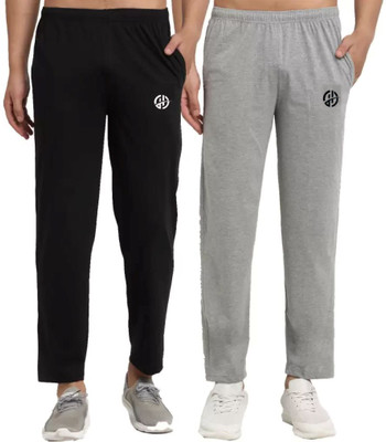 Clothmaster Solid Men Black, Grey Track Pants