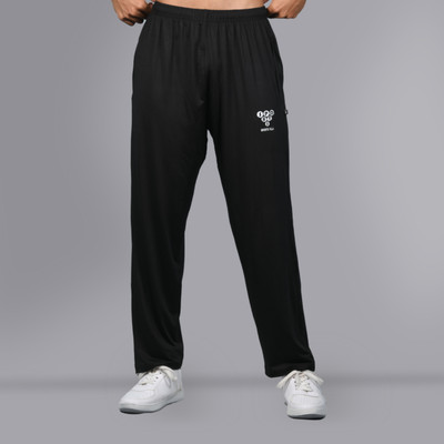SPORTS VILLA Solid Men Black Track Pants