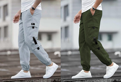 DEVICE OF HOVID FASION Solid Men Grey, Olive Track Pants