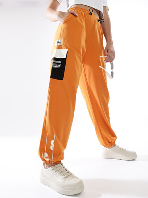 Hubberholme Colorblock Women Orange Track Pants