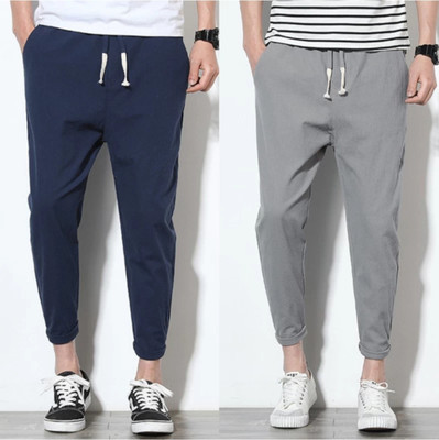 GT SPORTS Solid Men Blue, Grey Track Pants