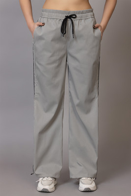 BAYSTREET Solid, Striped Women Grey Track Pants