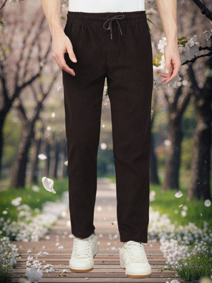 Kesaria Fab Solid Men Brown Track Pants