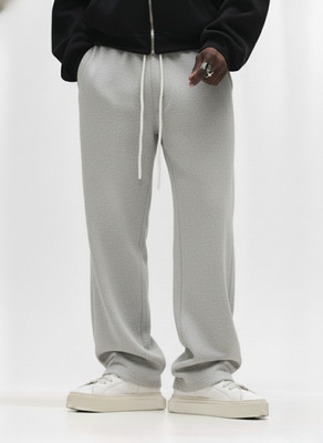 Dockstreet Striped Men Grey Track Pants