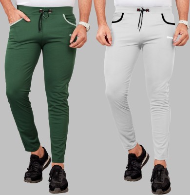 DEVICE OF HOVID FASHION Solid Men Light Green, Grey Track Pants