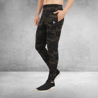 DIHOX Animal Print Men Green, Black Track Pants