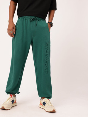 Kook N Keech Washed Men Green Track Pants
