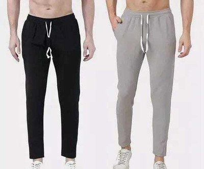 SUJOY MART Solid Men Grey, Black Track Pants