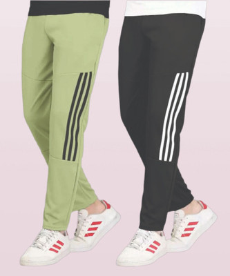 CLOTVIN TREND Solid, Striped Men Multicolor Track Pants