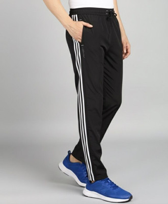 An commerce Striped Men Black Track Pants