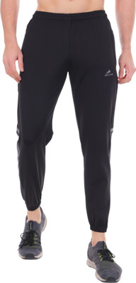 Jaxcion Solid Men Black Track Pants