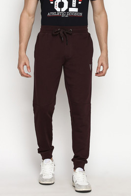 VAN HEUSEN Solid Men Maroon Track Pants
