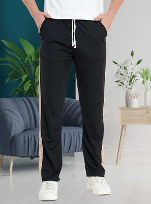 IRHA Colorblock Men Black Track Pants
