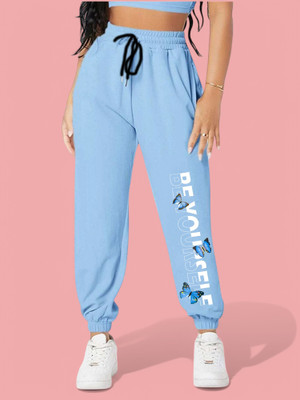 Tabadtod Printed Women Blue Track Pants