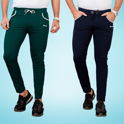 DEVICE OF HOVID FASHION Solid Men Dark Green, Blue Track Pants