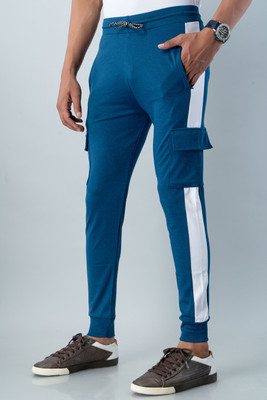 Proxima Colorblock Men Blue Track Pants