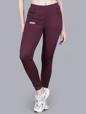 DYWER Solid Women Purple Track Pants