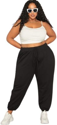 Rizhwan Collections Solid Women Black Track Pants