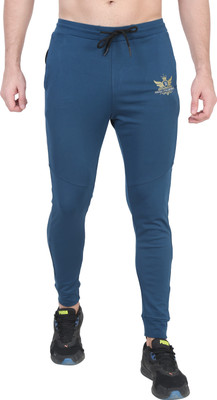 stars collection Self Design Men Blue Track Pants