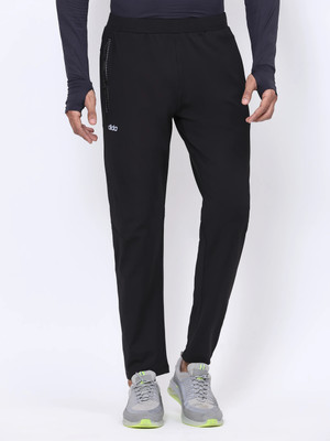 DIDA Solid Men Black Track Pants