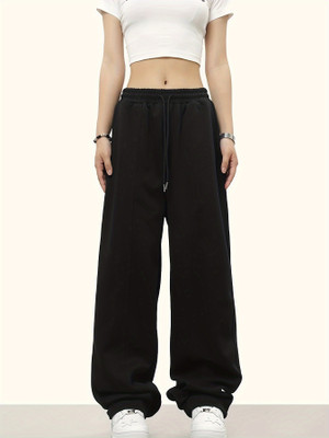 PROGENY Solid Women Black Track Pants