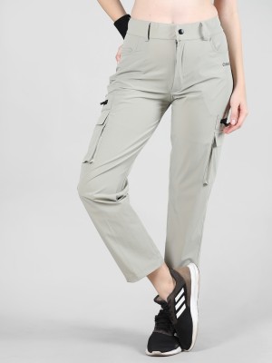 CHKOKKO Self Design Women Grey Track Pants