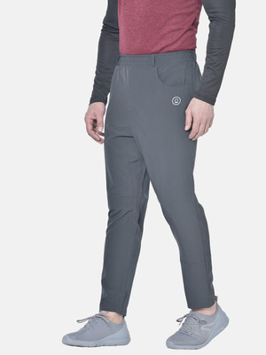 CHKOKKO Solid Men Grey Track Pants