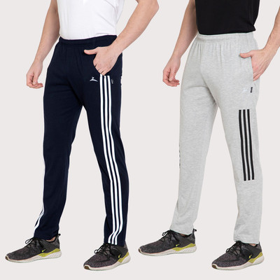 Zeffit Self Design Men Dark Blue, Grey Track Pants