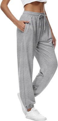 Dockstreet Solid Women Grey Track Pants