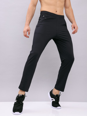 TECHNOSPORT Solid Men Black Track Pants