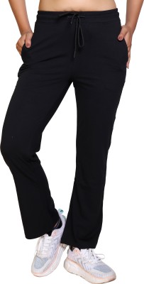 PULAKIN Solid Women Black Track Pants