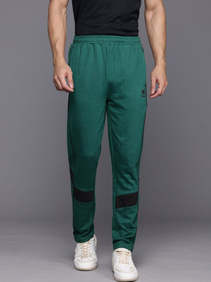 HRX by Hrithik Roshan Colorblock Men Green Track Pants