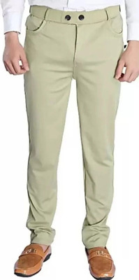 ask Solid Men Light Green Track Pants