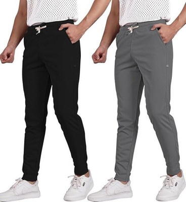 RMGARMENTMK Solid Men Black Track Pants