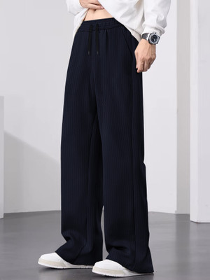 TRIPR Solid Men Dark Blue Track Pants