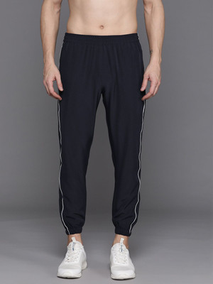 HRX by Hrithik Roshan Chevron/Zig Zag Men Dark Blue Track Pants