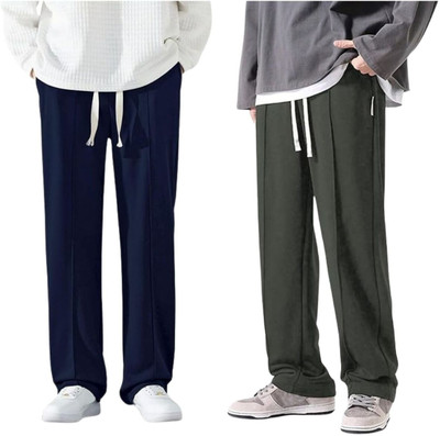 Leriya Fashion Solid Men Blue, Green Track Pants