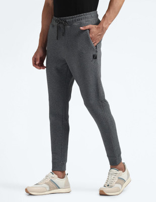 FLYING MACHINE Self Design Men Grey Track Pants