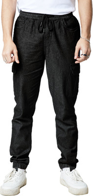 The Souled Store Solid Men Black Track Pants