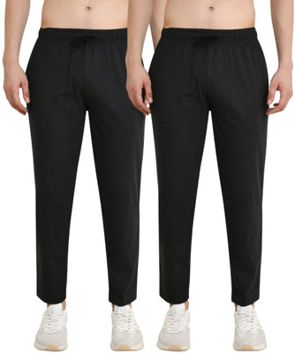 nice mode Solid Men Black Track Pants