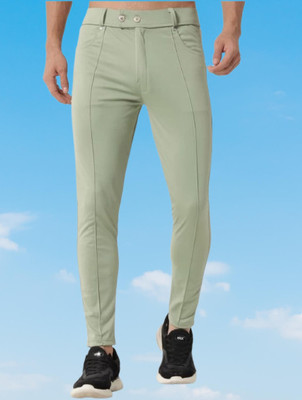 Nitya TrackP Solid Men Light Green Track Pants