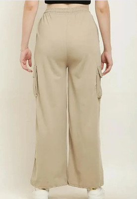 HR Collection Solid Women Beige Track Pants