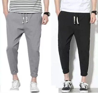 MATTILA Solid Men Grey, Black Track Pants