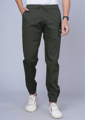 Cargo Sports Solid Men Dark Green Track Pants