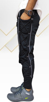 RusticBlooms Solid Men Black Track Pants